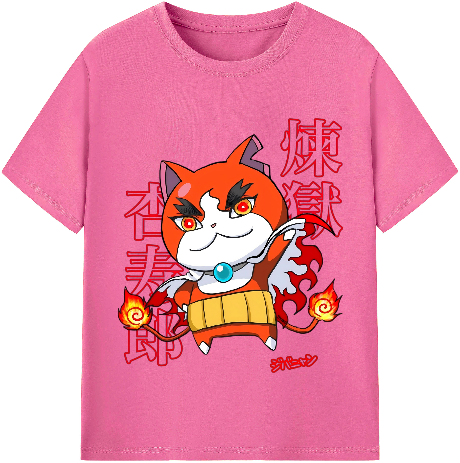 （画像用） 鬼滅の刃（きめつのやいば）炎柱-煉󠄁獄 杏寿郎／れんごく きょうじゅろう Rengoku Kyoujurou レディースカジュアルプリントTシャツ（綿100％）